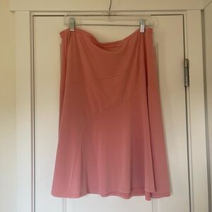 Soft y2k baby pink flattering pencil skirt with unique seams